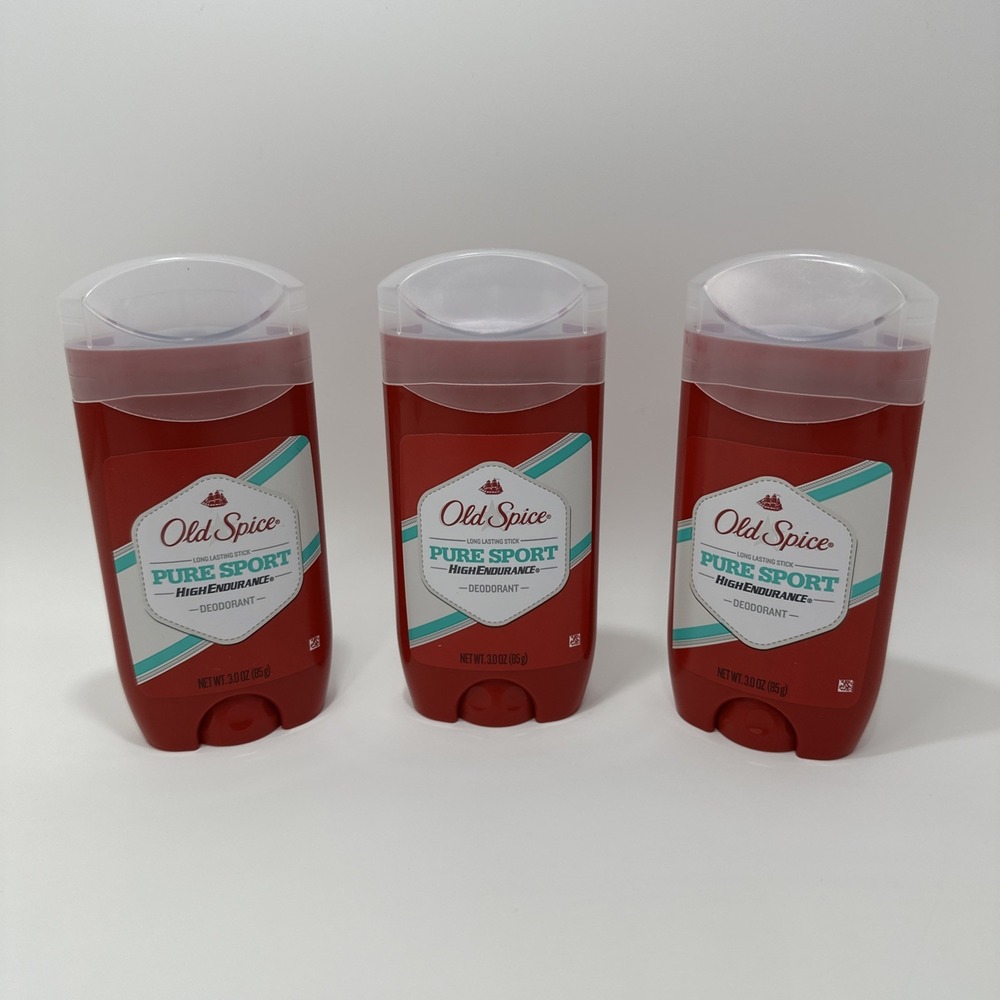 Old Spice High Endurance Pure Sport Deodorant Aluminum Free 3.0oz 3 Pack Men